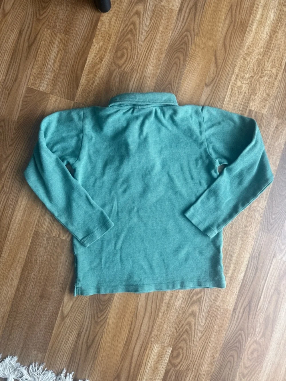 Oscar de la Renta Green Long Sleeve Polo